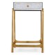 Églomisé & Gilded Iron Box Top Side Table