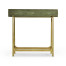 Green Faux Shagreen Gilded Side Table