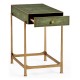 Green Faux Shagreen Gilded Side Table