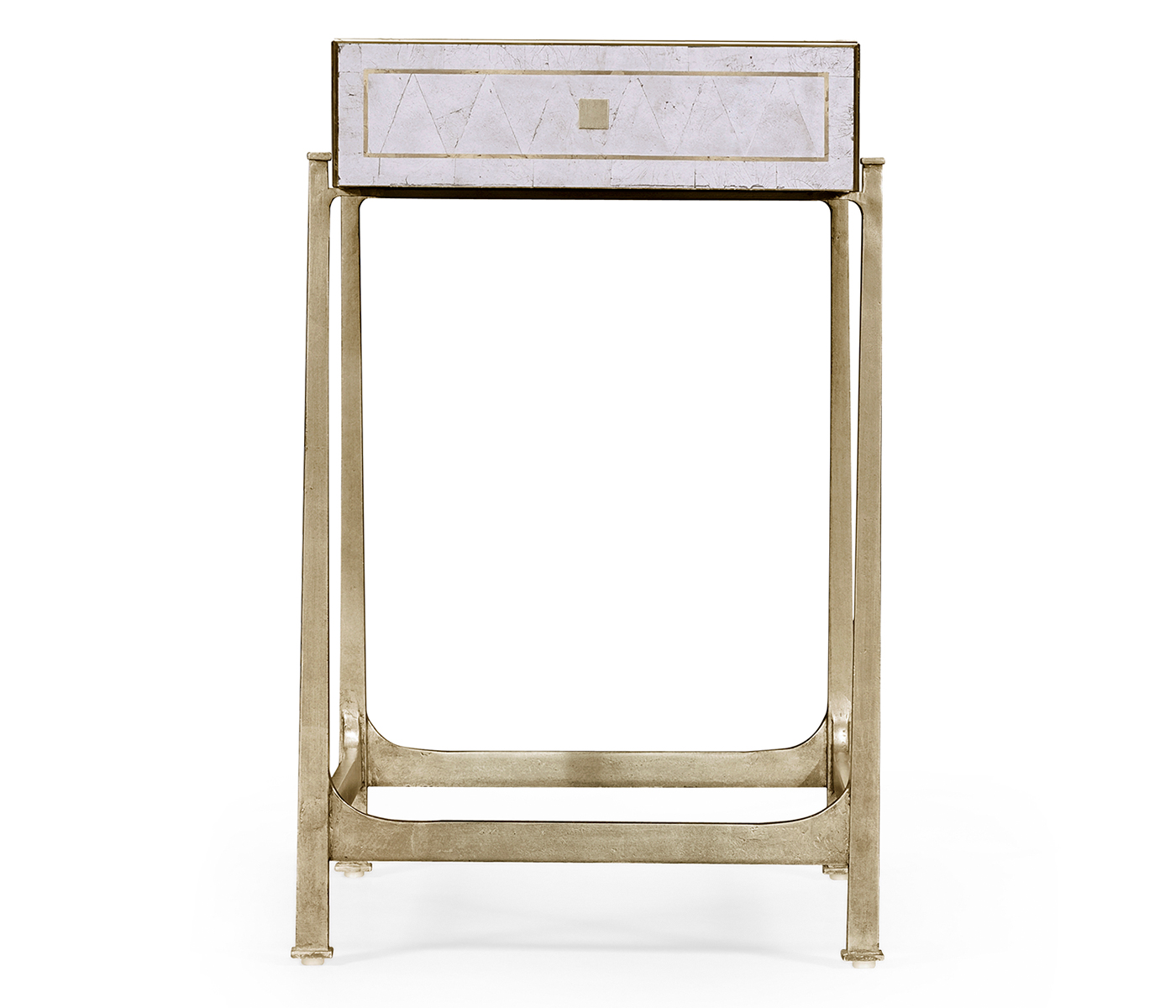 Églomisé & Silver Iron Box Top Side Table