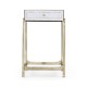 Églomisé & Silver Iron Box Top Side Table