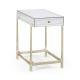Églomisé & Silver Iron Box Top Side Table