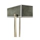 Anthracite Faux Shagreen & Silver Iron Side Table