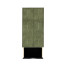 Green Faux Shagreen Silver Side Table