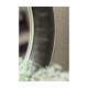 Anthracite Faux Shagreen Circular Mirror