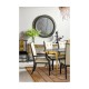 Cream Faux Shagreen Circular Mirror