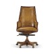 Edwardian High Backed Walnut Office Chair