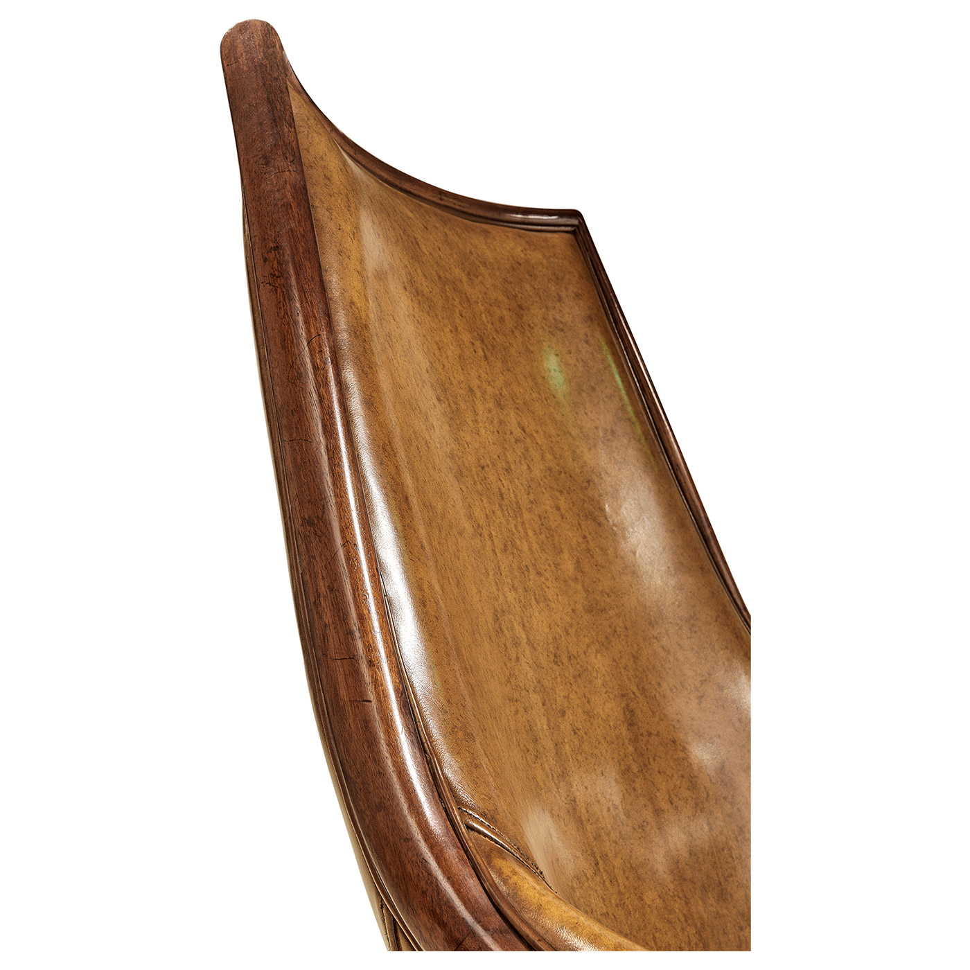 Edwardian High Backed Walnut Office Chair