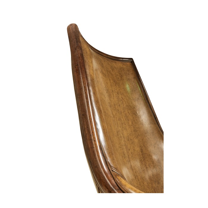 Edwardian High Backed Walnut Office Chair