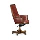 Edwardian High Backed Walnut Office Chair