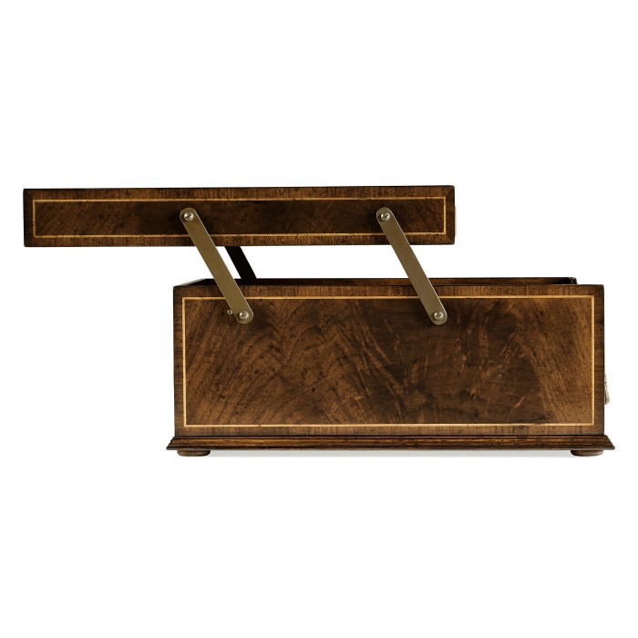 Victorian Style Walnut Letter Tray with Drawer