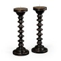 Pair of Turned Ebonised Candlesticks