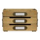Natural Oak Triple Letter Tray