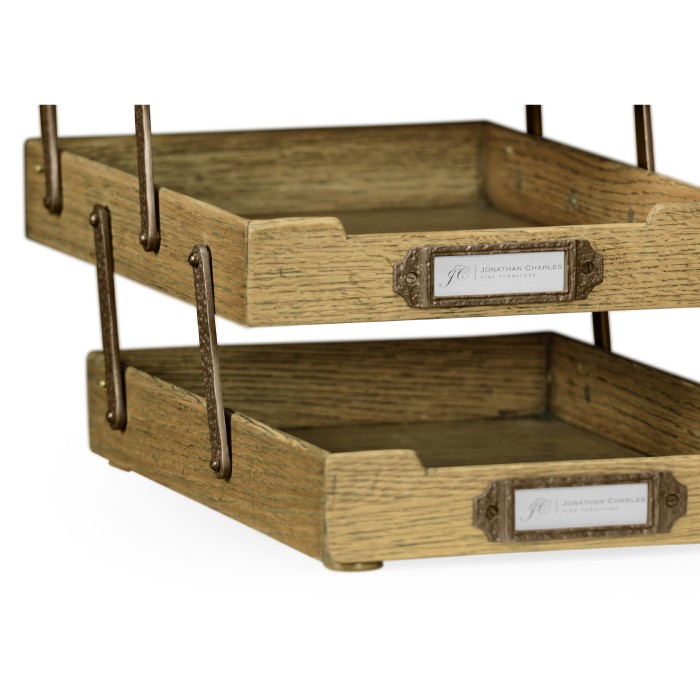 Natural Oak Triple Letter Tray