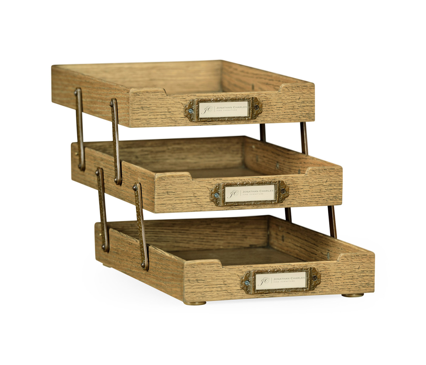 Natural Oak Triple Letter Tray