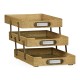 Natural Oak Triple Letter Tray