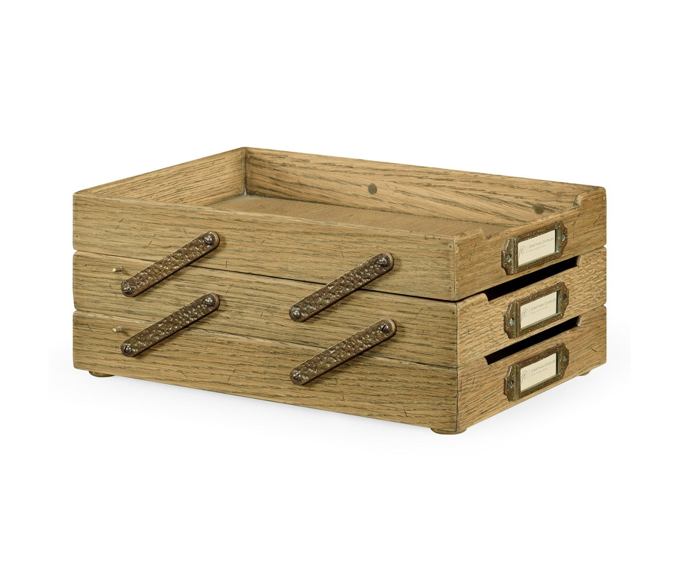 Natural Oak Triple Letter Tray