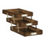 Dark Oak Triple Letter Tray