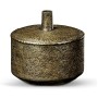 Large Textured Brass Lidded Vase