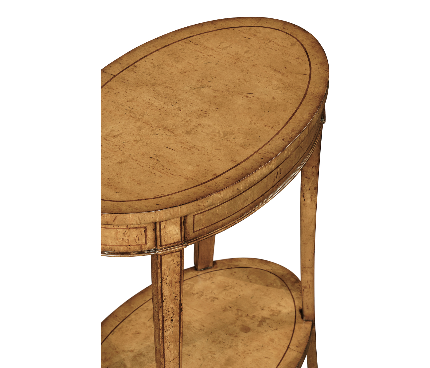 Masur birch oval lamp table