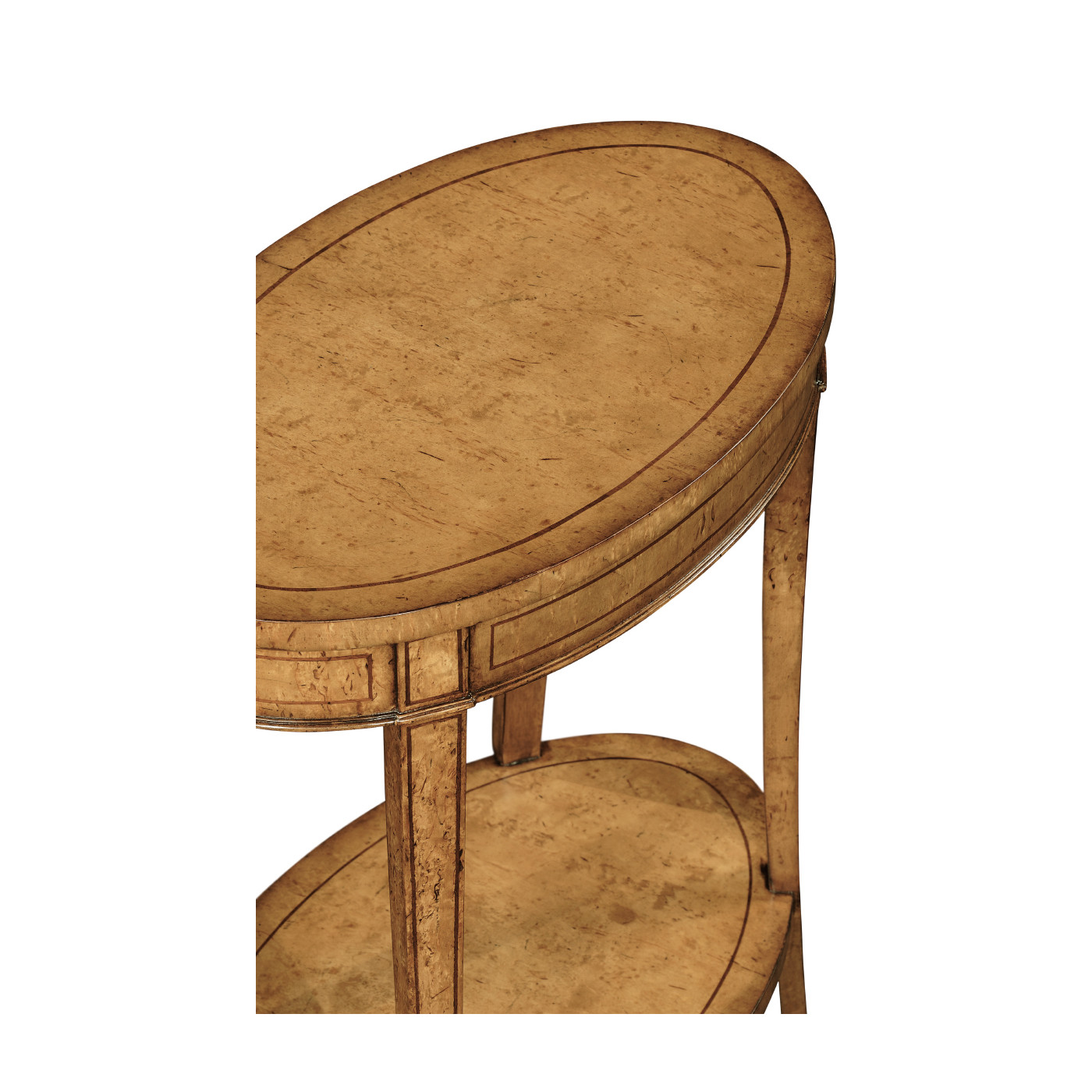 Masur birch oval lamp table