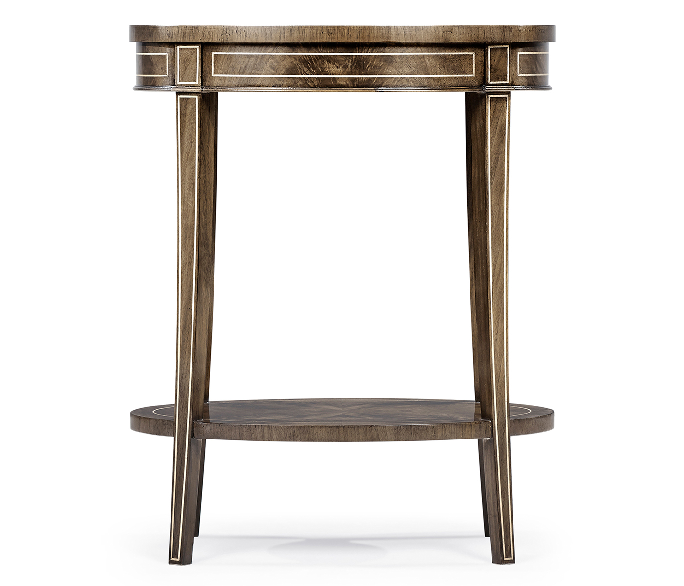 Oval Bleached Mahogany Lamp Table