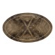 Oval Bleached Mahogany Lamp Table