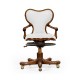 Double Lobed Shaped Mahogany Office Chair