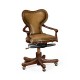 Double Lobed Shaped Mahogany Office Chair