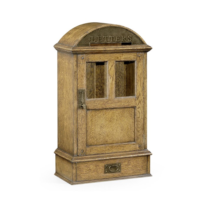Natural Oak Letter Box with Lock