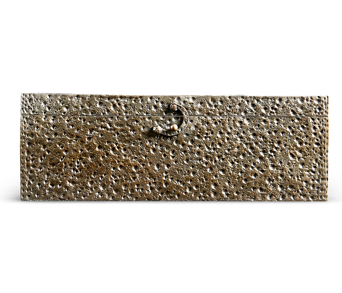 Rectangular Hand Hammered Brass Box