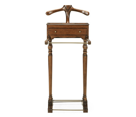 Regency Style Walnut Valet Stand with Stud Box