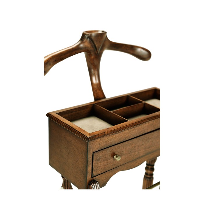 Regency Style Walnut Valet Stand with Stud Box