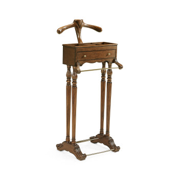 Regency Style Walnut Valet Stand with Stud Box