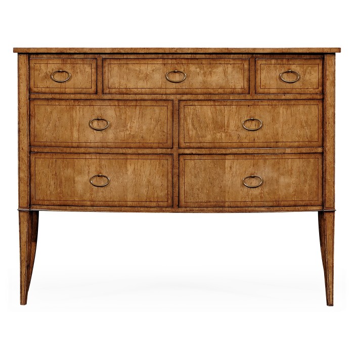 Biedermeier bow front chest of drawers (Birch)