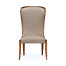High Curved Back Walnut Dining Side Chair