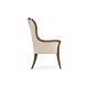 High Curved Back Walnut Dining Arm Chair