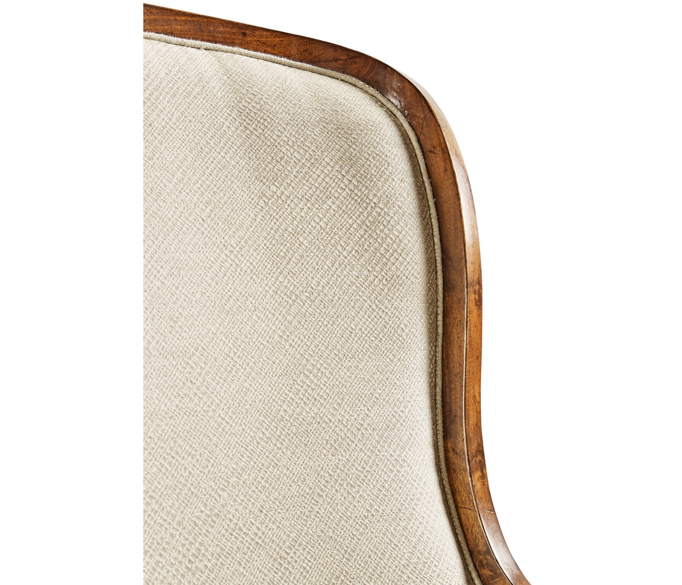 High Curved Back Walnut Dining Arm Chair