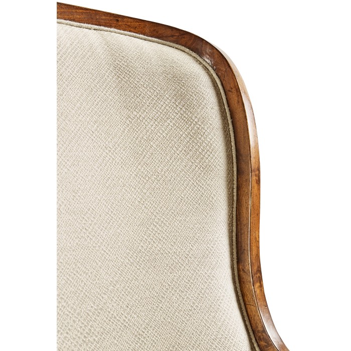 High Curved Back Walnut Dining Arm Chair