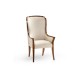 High Curved Back Walnut Dining Arm Chair