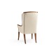 High Curved Back Walnut Dining Arm Chair