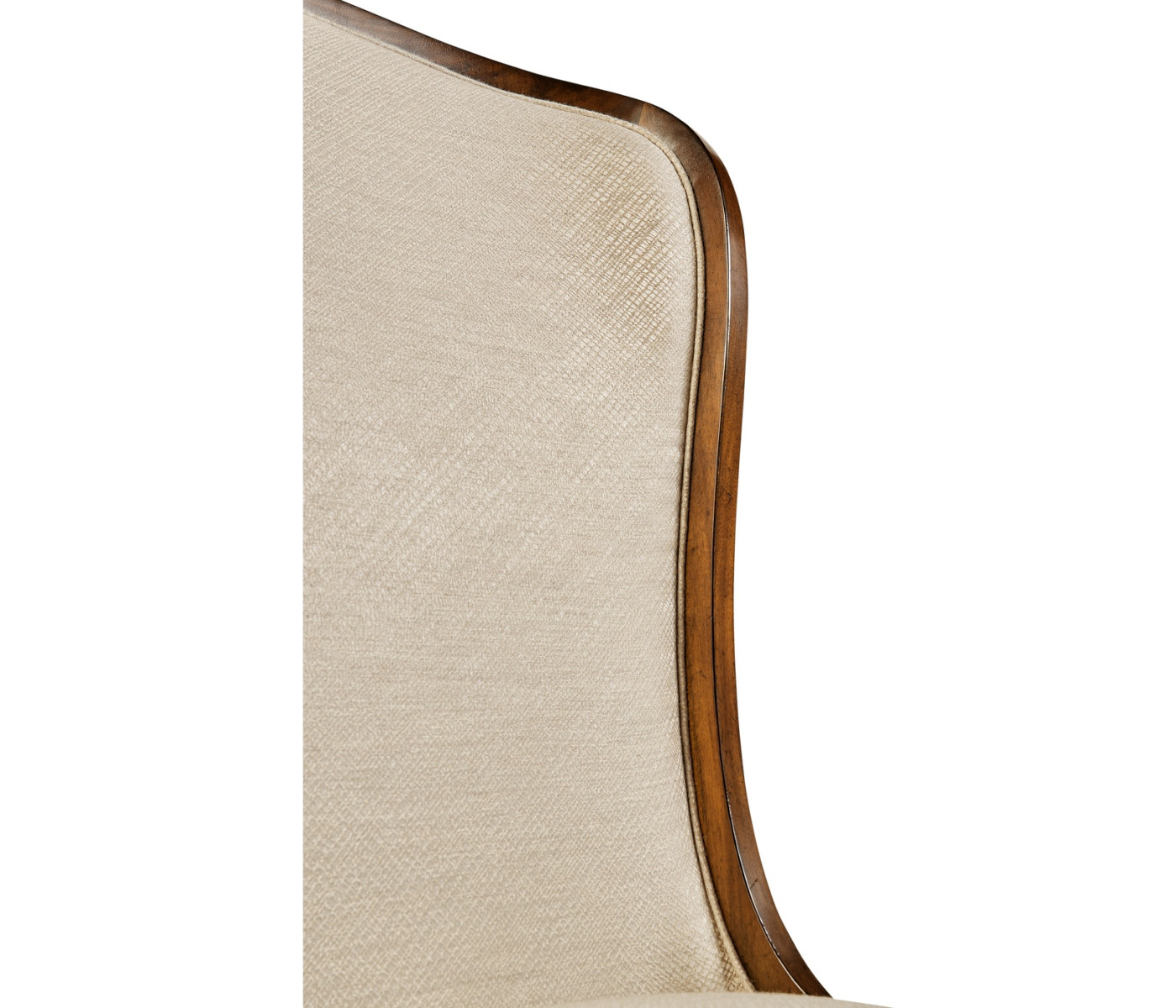 High Curved Back Walnut Dining Side Chair