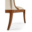 High Curved Back Walnut Dining Side Chair