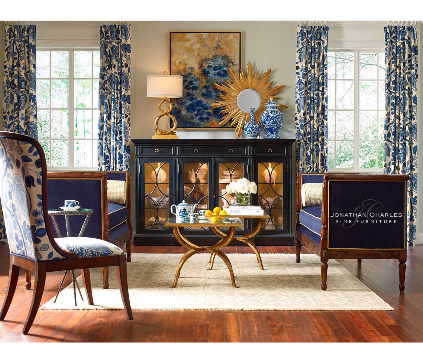 High Curved Back Walnut Dining Side Chair