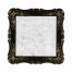 Black & gilded floral side table églomisé top