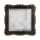 Black & gilded floral side table églomisé top