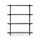 Églomisé & Bronze Iron Four Tier-Étagère