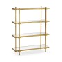 Églomisé & Gilded Iron Four-Tier Étagère