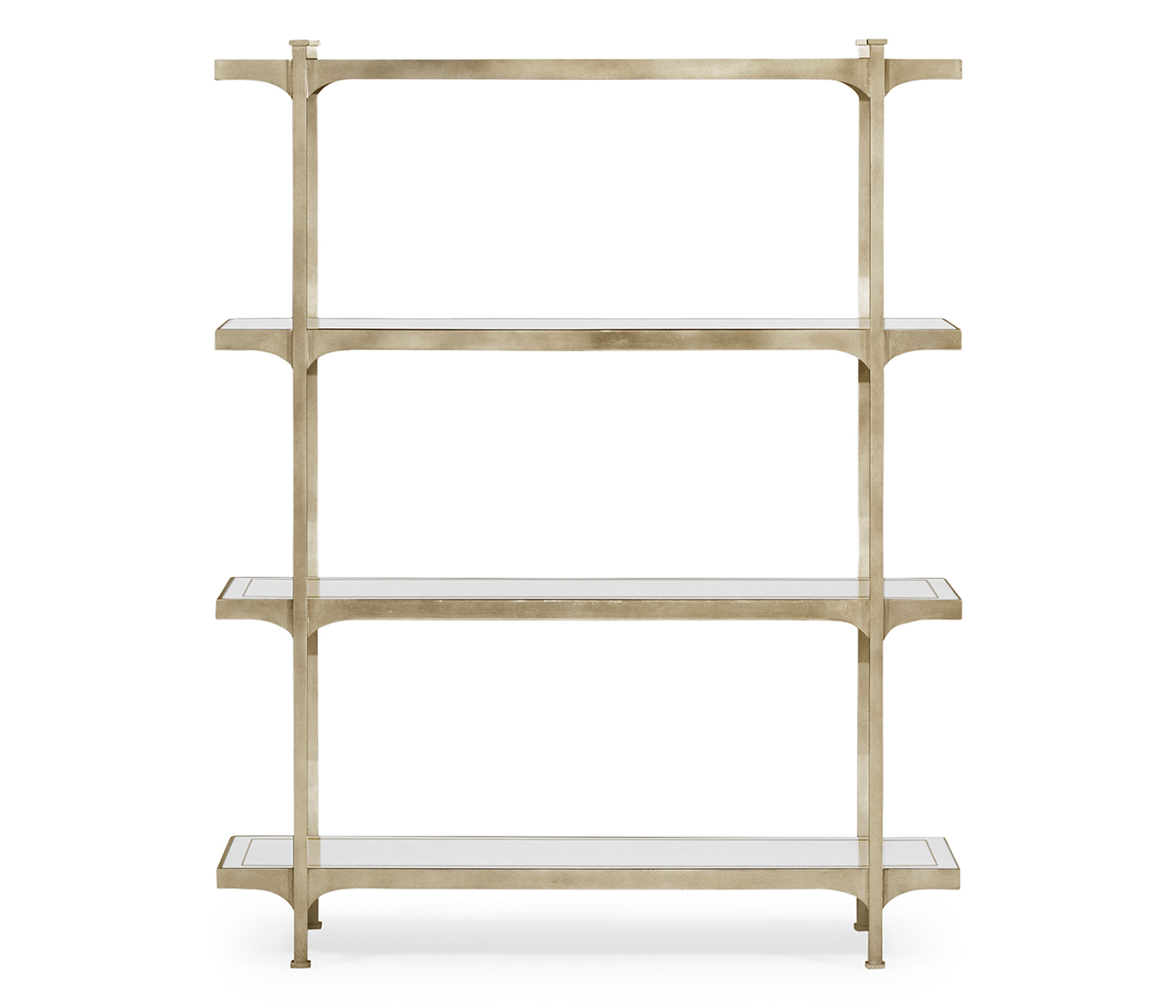 Églomisé & Silver Iron Four Tier-Étagère