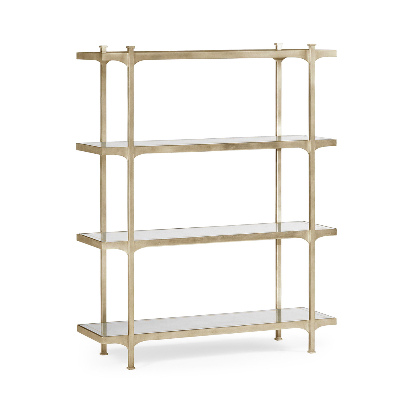 Églomisé & Silver Iron Four Tier-Étagère